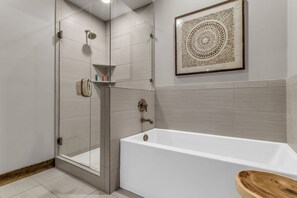 Shower, hair dryer, towels - Near Park City Retreat | Private Hot Tub & Views (Kamas)