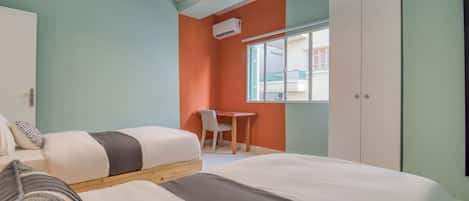 Huoneisto, 2 makuuhuonetta, parveke, kaupunkinäköala | Silitysrauta/-lauta, ilmainen Wi-Fi