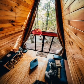 Classic Cabin, Mountain View | Living area
