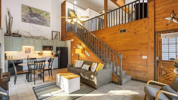 Cabin, Multiple Beds, Patio, Garden View (Rustic Shore Cabin) | Living area