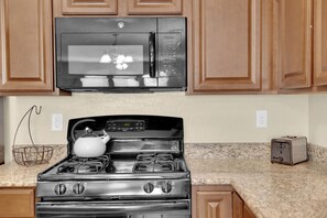 Microwave, oven, stovetop, dishwasher