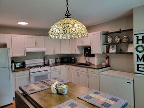 Private kitchen - Semi secluded cabin on 2 acres with ample wildlife near lake Corpus Christi. (Mathis)