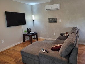 Living area - Semi secluded cabin on 2 acres with ample wildlife near lake Corpus Christi. (Mathis)