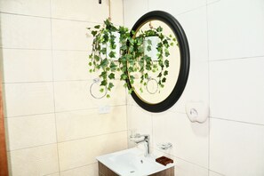 Ducha, toallas, jabón, papel higiénico