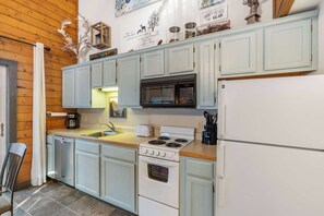 Cabin, Multiple Beds, Patio, Garden View (Whitetail Cabin) | Private kitchen - Whitetail Cabin Getaway for 6 (Branson)