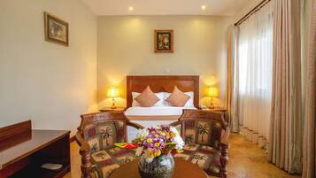 Premium bedding, free minibar items, free WiFi, bed sheets