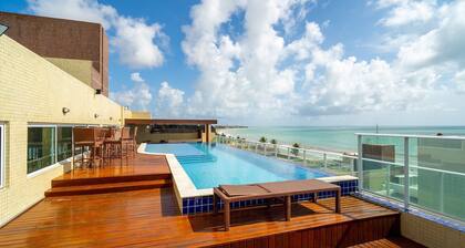 Your Complete Stay With a Rooftop Pool, 40m From the Beach in Cabedelo Cmzs