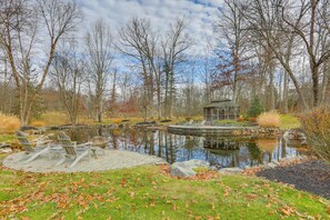 Property grounds - Pond + Gazebo: Expansive Hudson Valley Escape! (Goshen)