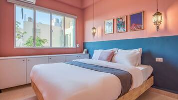 Blackout curtains, iron/ironing board, free WiFi