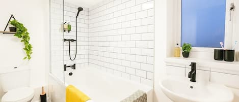 Free toiletries, hair dryer, towels
