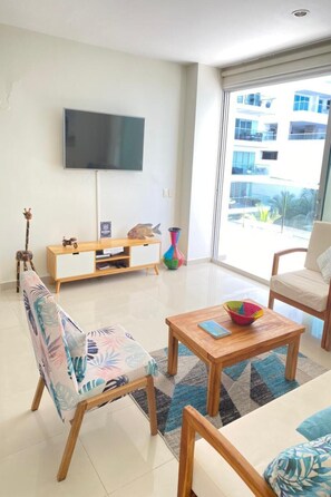 Living area - Luxury Beachfront with direct access to the beach (Cartagena de Indias)