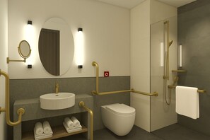 客房, 1 张特大床, 无障碍 | 高档床上用品、Select Comfort 床、客房内保险箱、笔记本电脑工作区