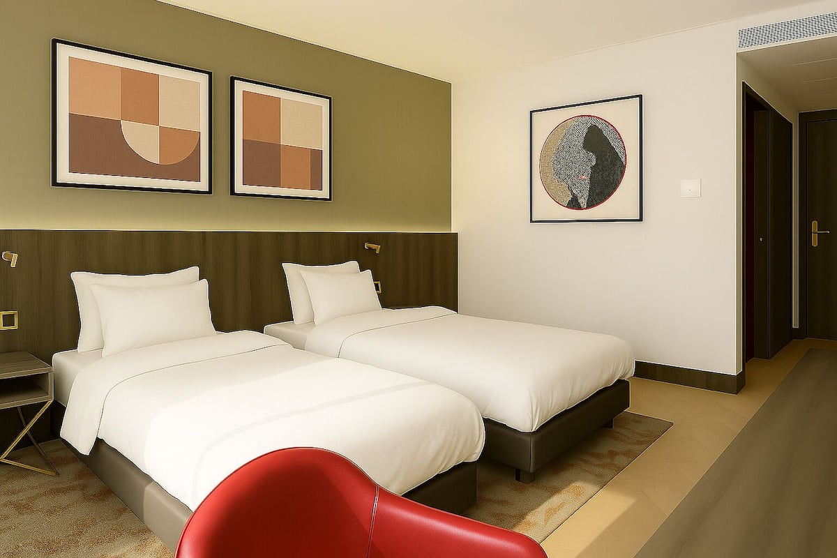 Standardzimmer, 2 Einzelbetten | Hochwertige Bettwaren, Select-Comfort-Betten, Zimmersafe