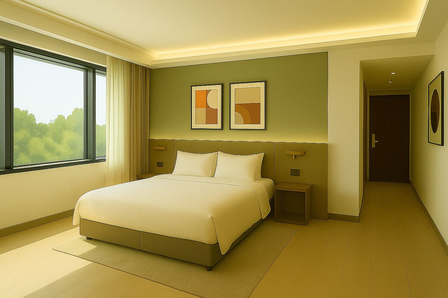 套房, 1 张特大床 | 高档床上用品、Select Comfort 床、客房内保险箱、笔记本电脑工作区