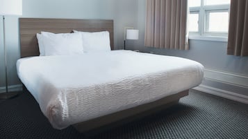 Minibar, desk, laptop workspace, soundproofing