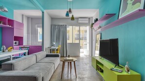 อพาร์ทเมนท์, 2 ห้องนอน, ห้องครัว, วิวเมือง | ห้องนั่งเล่น