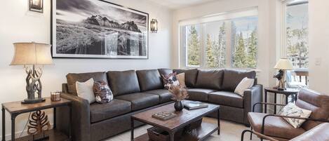 TV connectée, cheminée, chaîne hi-fi, espaces bureaux