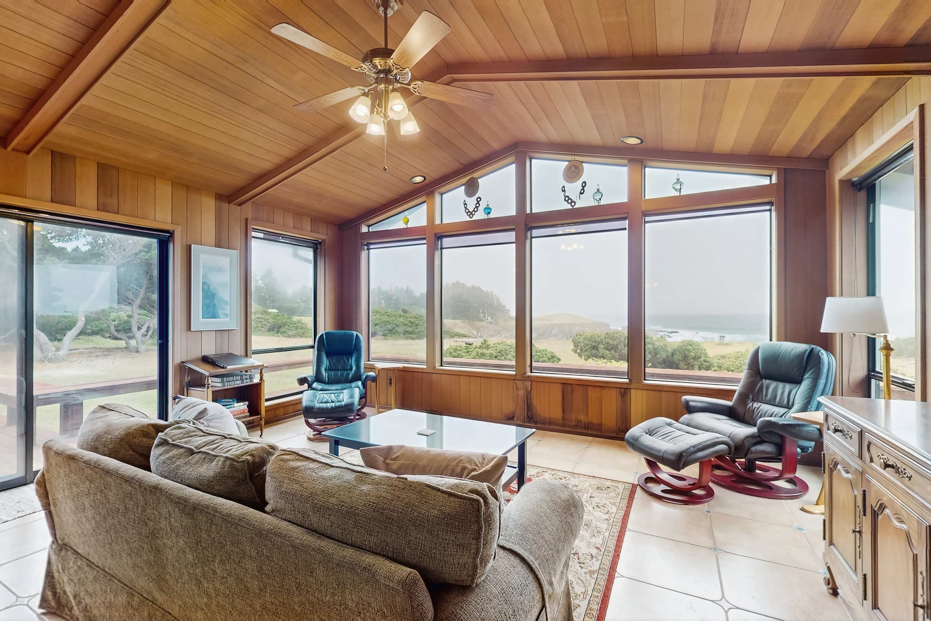 Televisión, chimenea, reproductor de DVD y oficina 