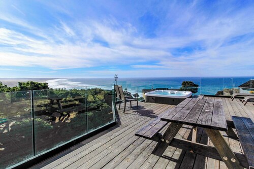 Stunning ocean view home with hot tub and deck