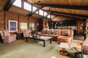 TV, fireplace, offices