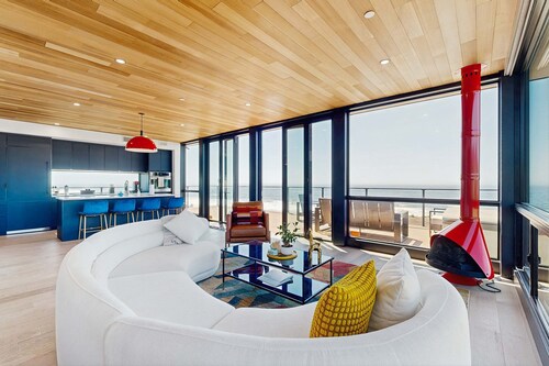 Modern Oceanfront Container Home with Hot Tub