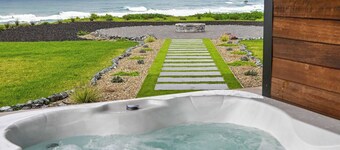 Modern Oceanfront Container Home with Hot Tub