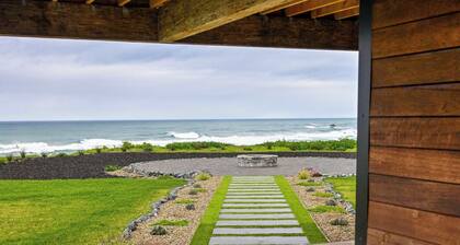 Modern Oceanfront Container Home with Hot Tub