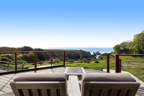 Terrace/patio - Luxe Remodeled Oceanfront Home on the Bluff (Mendocino)