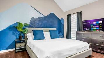 4 slaapkamers, een bureau, reisbedje, gratis wifi