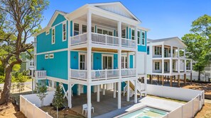 Exterior - 6BR Beach Retreat w/ Private Pool & Decks (Oak Island)