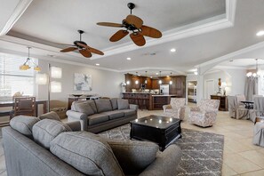 TV, DVD player, stereo