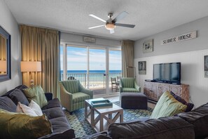 TV, DVD player - Beachfront condo with Gulf views & pool access (Miramar Beach)