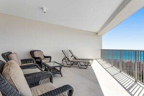Terrace/patio - 2BR condo with Gulf views & private balcony (Miramar Beach)