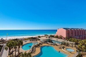 Pool - Oceanfront condo: Gulf views, pools, hot tub (Miramar Beach)