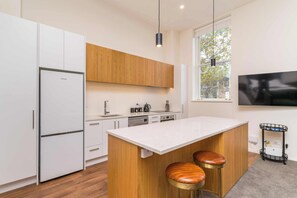 Fridge, microwave, stovetop, dishwasher - NYC Style Loft Apartment (Dunedin)