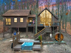 Exterior - Hot Tub & Barrel Sauna in Shenandoah Valley Cabin (Hedgesville)