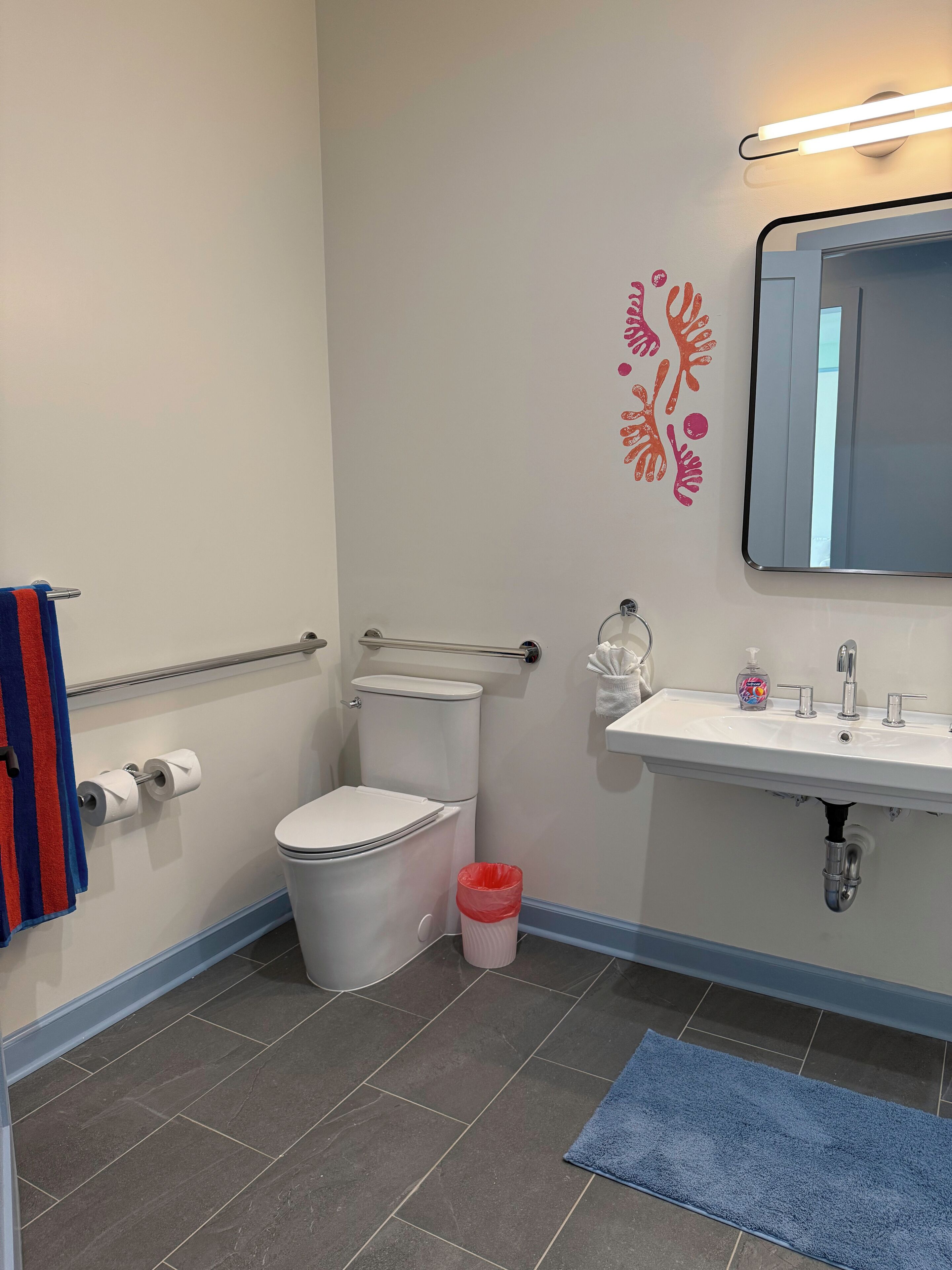 Free toiletries, hair dryer, towels