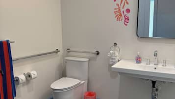 Free toiletries, hair dryer, towels