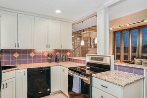 Microwave, oven, stovetop, dishwasher - Spacious Midtown 2-Story Loft Condo • Midtown (Omaha)