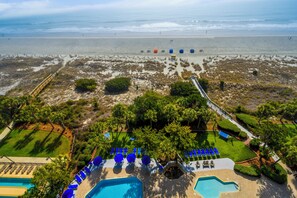 On the beach - Beach Colony • Updated Oceanfront 2BR/2BA w/ Balcony, Pools, Lazy River, Fireplace & More (Myrtle Beach)