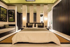 Deluxe Villa, 1 Bedroom, Balcony, Pool View | In-room safe, iron/ironing board, free WiFi, bed sheets