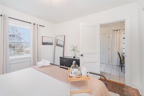 Desk, iron/ironing board, travel crib, free WiFi