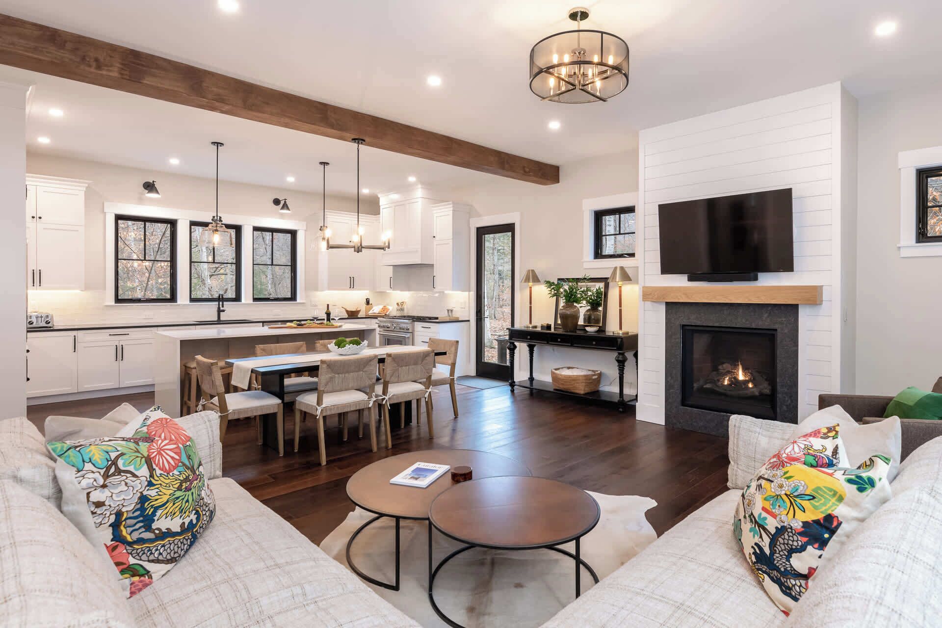 TV, fireplace, stereo, offices