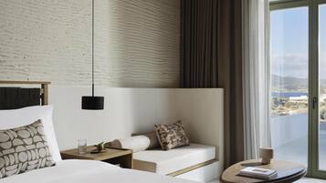 Ropa de cama hipoalergénica y minibar