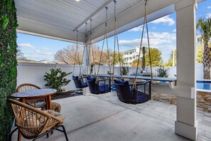 Outdoor dining - Brightside House | Fun-Filled 5BR w/ Heated Pool (North Myrtle Beach)