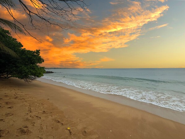 Private beach, white sand