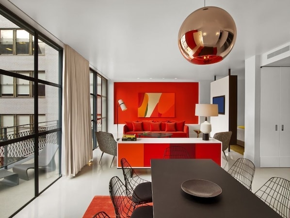 Penthouse, 1 Queen Bed, City View | Living area - The William Hotel Midtown, New York (New York)