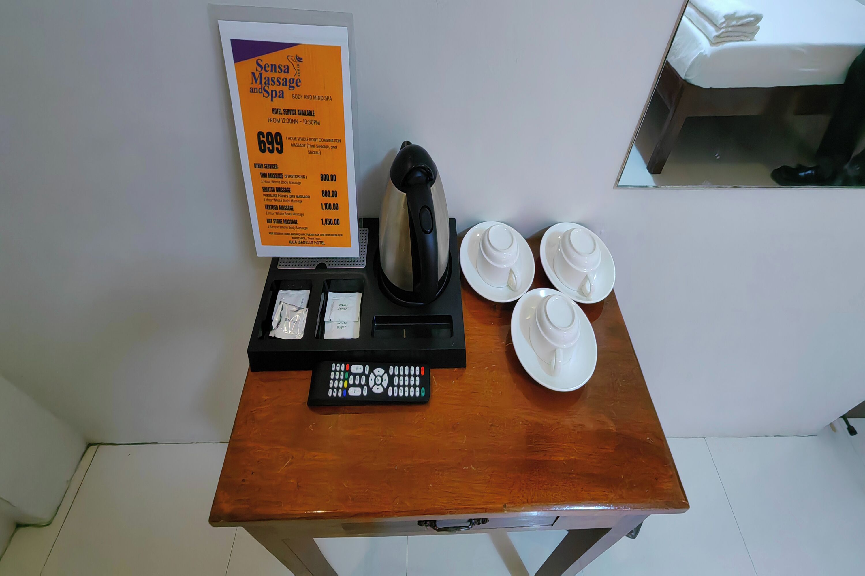 Desk, blackout drapes, free WiFi, bed sheets