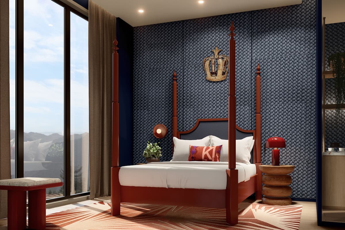 Habitación doble, 1 cama Queen size, para no fumadores | Caja de seguridad en la habitación, cortinas blackout y insonorización