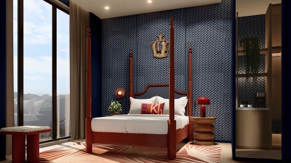 Habitación doble, 1 cama Queen size, para no fumadores | Caja de seguridad en la habitación, cortinas blackout y insonorización